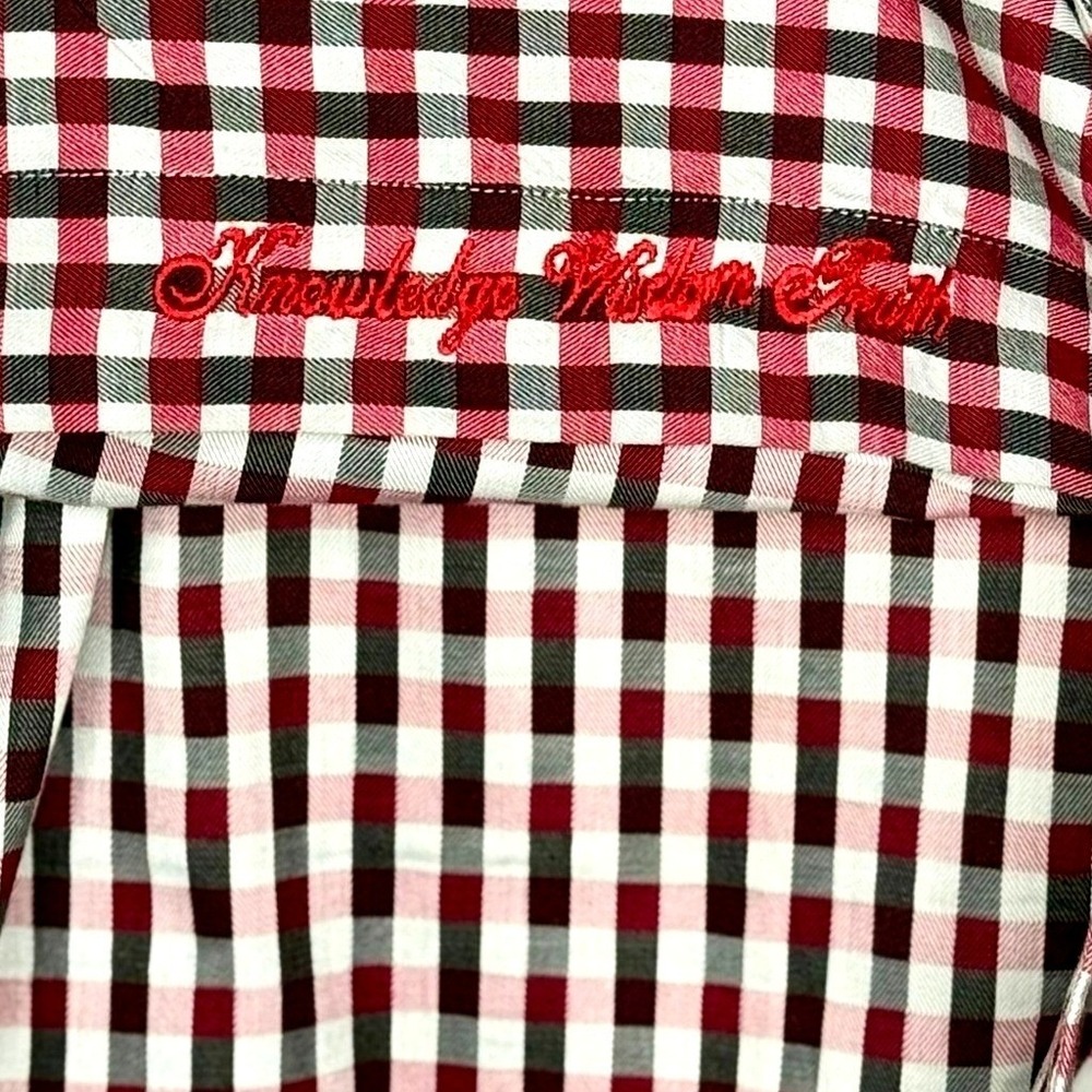 Robert Graham Mens 2XL Classic Fit Gingham Button Down Shirt Red Black White - Picture 4 of 7